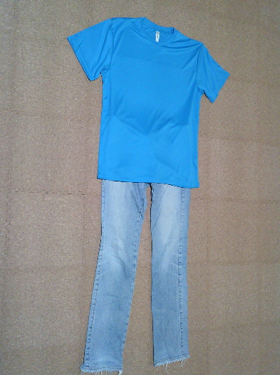 135)365円大きいサイズTシャツ・ブルー2