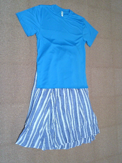 135)365円大きいサイズTシャツ・ブルー2