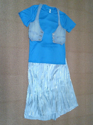 135)365円大きいサイズTシャツ・ブルー2