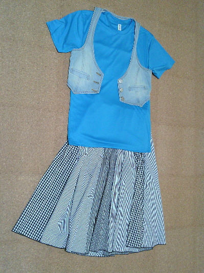 135)365円大きいサイズTシャツ・ブルー2