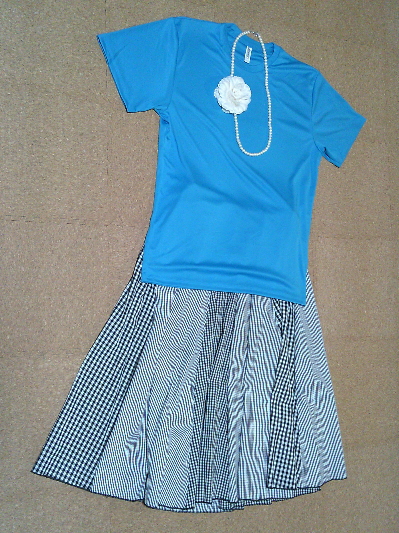 135)365円大きいサイズTシャツ・ブルー2