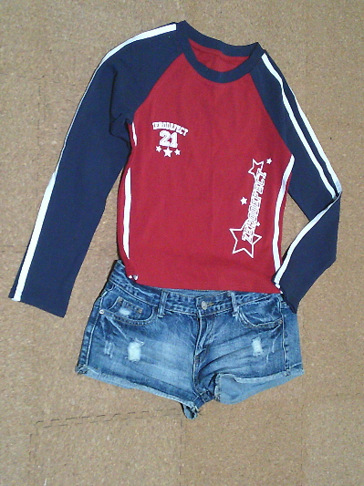 139）578円スターサイドライン・ロングTシャツ２