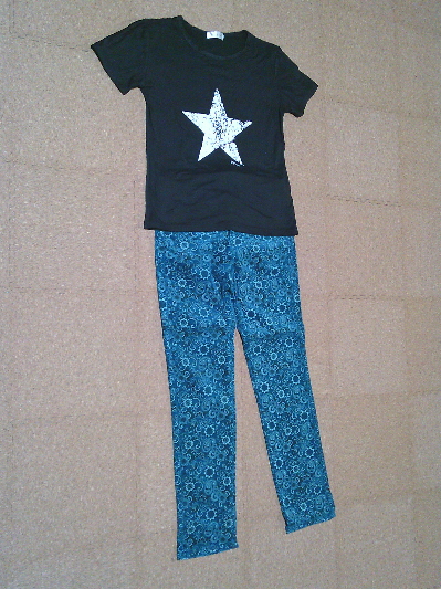 142）649円ベイズリー柄ストレッチパンツ