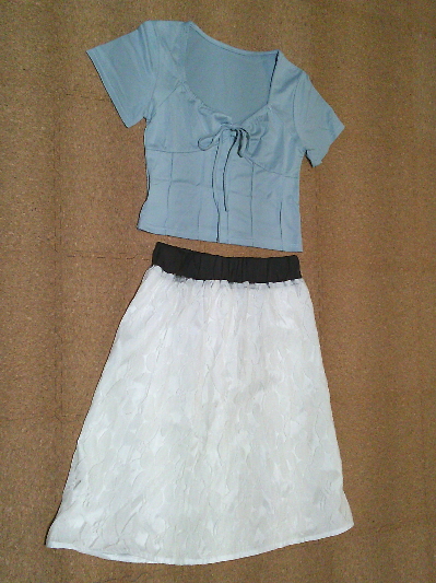 147）660円フロントリボントップス・ライトブルー２