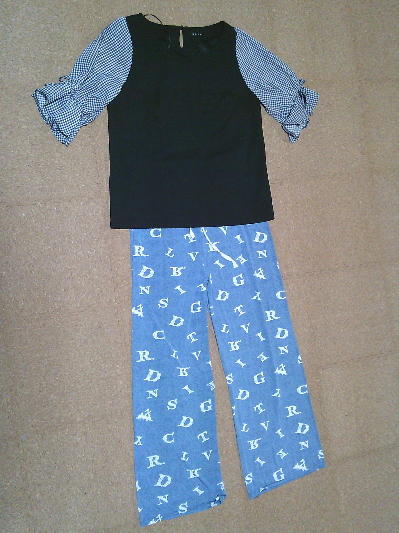 150)653円デニム風イージーパンツ