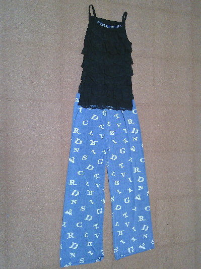 150)653円デニム風イージーパンツ