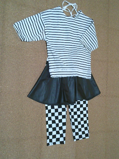 164)940円柄レギンス・チェッカー