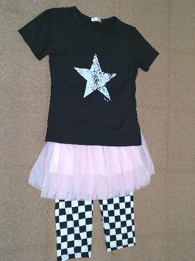 165)940円柄レギンス・チェッカー2