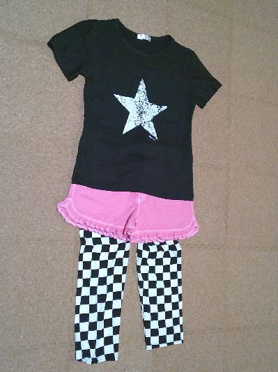 165)940円柄レギンス・チェッカー2