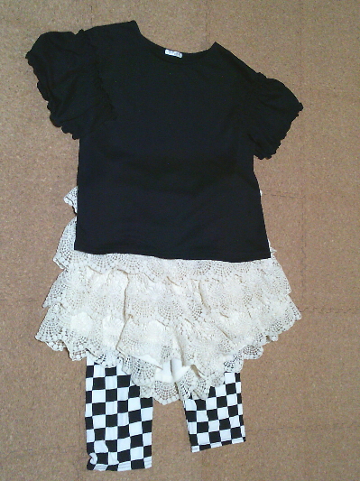 165)940円柄レギンス・チェッカー2