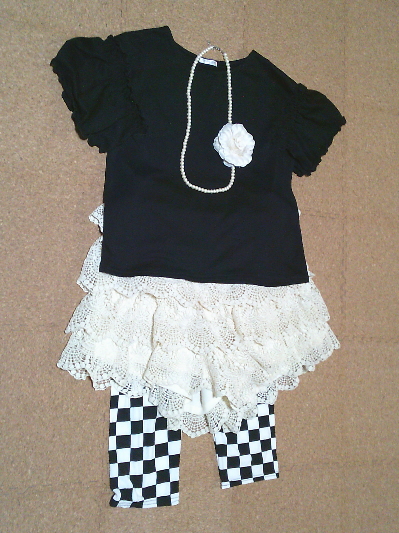 165)940円柄レギンス・チェッカー2