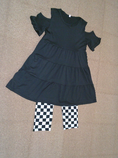 165)940円柄レギンス・チェッカー2