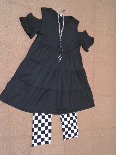 165)940円柄レギンス・チェッカー2