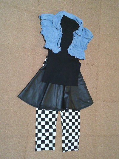 165)940円柄レギンス・チェッカー2