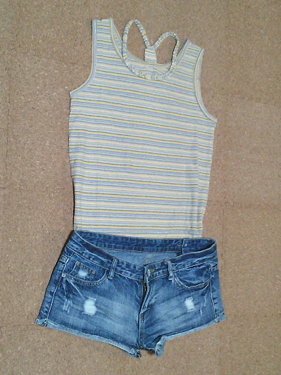 168)590円ボーダータンクトップ