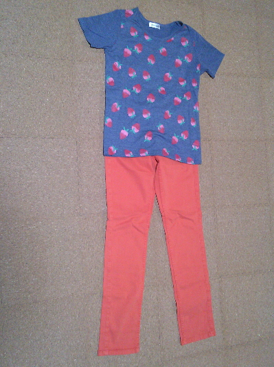 170）649円スキニーパンツ・オレンジ