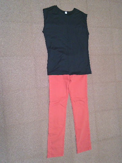 170）649円スキニーパンツ・オレンジ