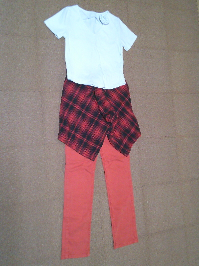 170）649円スキニーパンツ・オレンジ