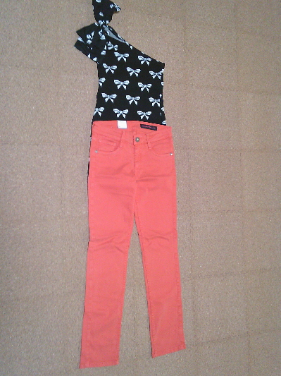 171)649円スキニーパンツ・オレンジ2