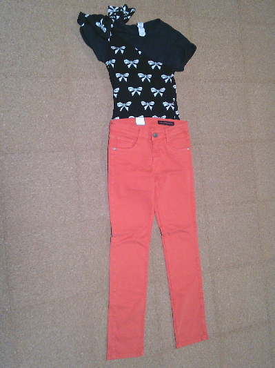 171)649円スキニーパンツ・オレンジ2