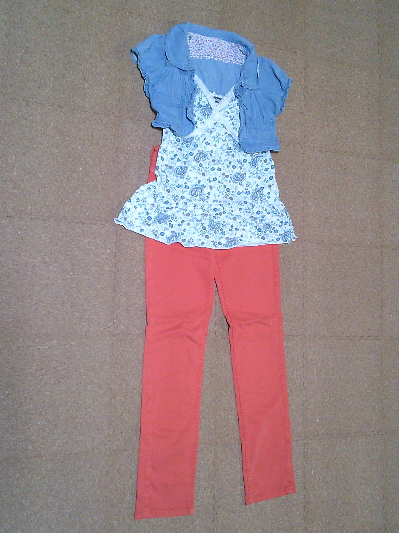 171)649円スキニーパンツ・オレンジ2