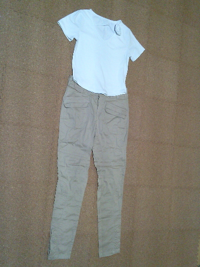 172)裾ボタンスリムサルエルパンツ