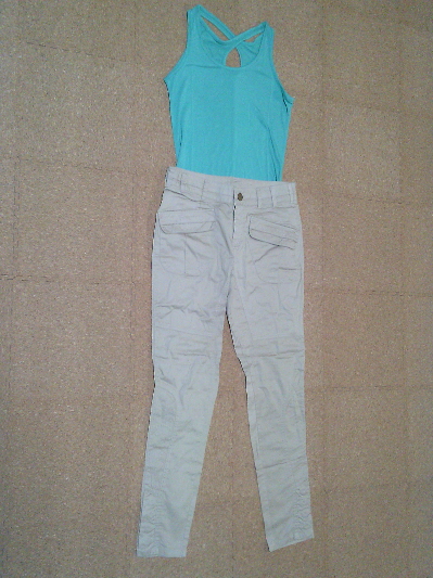 172)裾ボタンスリムサルエルパンツ