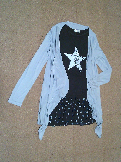 182)300円カーデガン・グレー