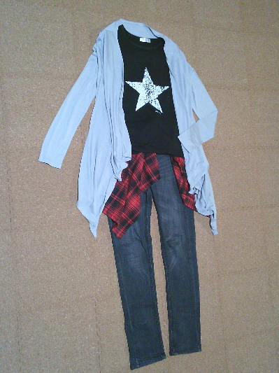 183)300円個性派カーデガン・グレー2