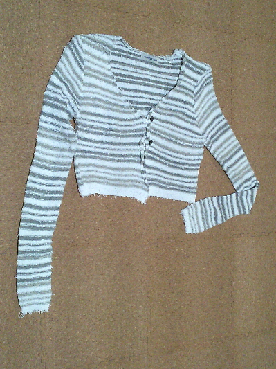 184)550円クロップド・ボーダーカーデガン