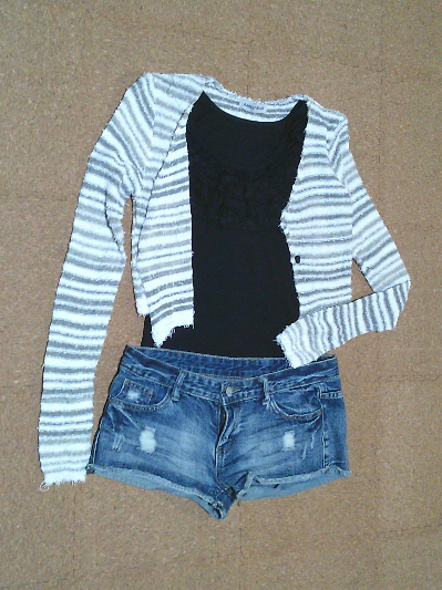 184)550円クロップド・ボーダーカーデガン