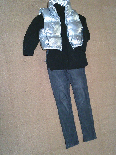 194）1,689円シルバーのダウンベスト２