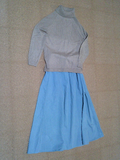 198)500円ラップ風ハイウエストデニムスカート3