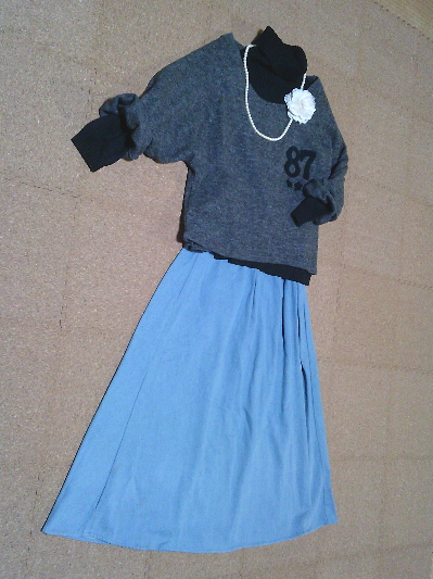 199）500円ラップ風ハイウエストデニムスカート４