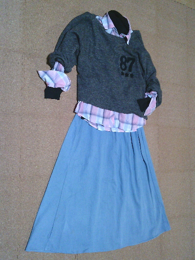 199）500円ラップ風ハイウエストデニムスカート４