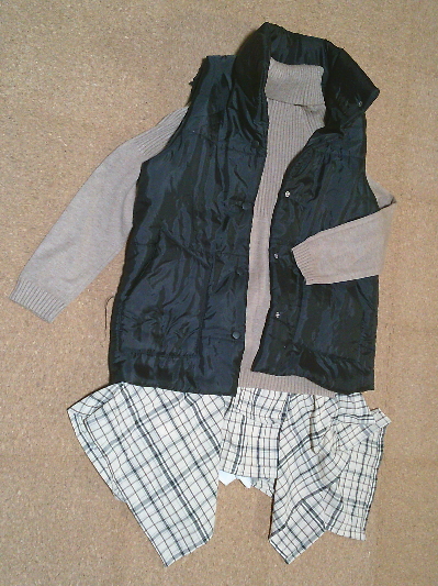 200)550円シャツ巻き風・チェック柄スカート