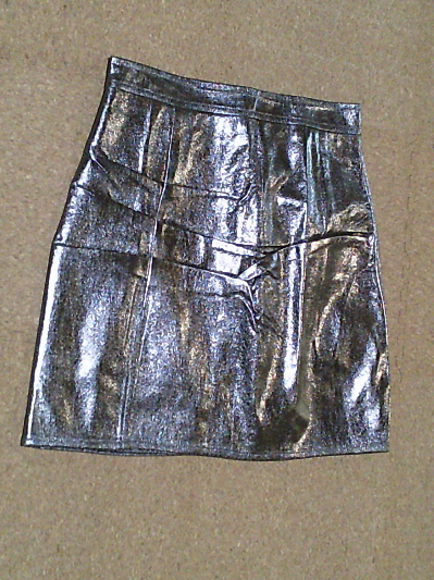 201）631円チャコールラメ・ミニスカート