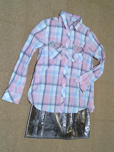 201）631円チャコールラメ・ミニスカート