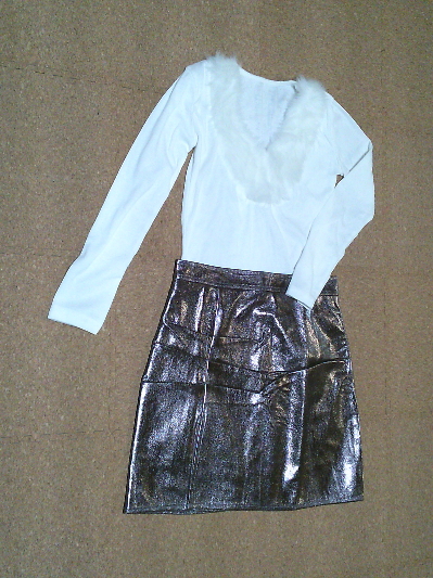 202）631円チャコールラメ・ミニスカート２