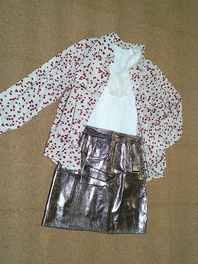 202）631円チャコールラメ・ミニスカート２