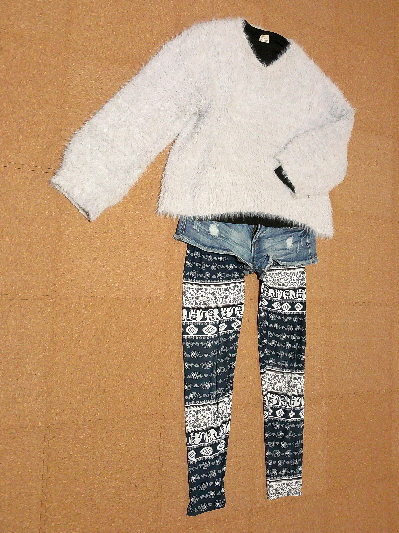 159）いつかのお出かけコーデ、キルトのダウン